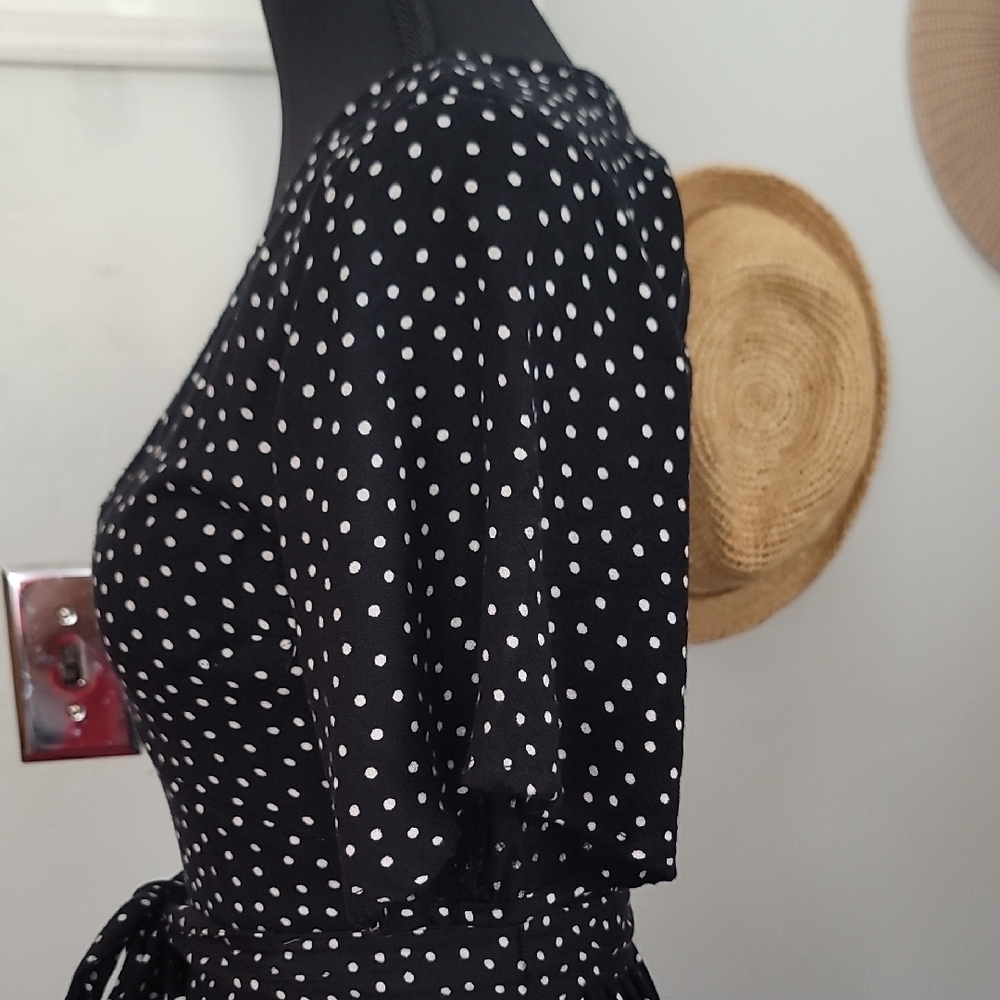 Abercrombie & Fitch Black and White Polka Dot Romper - Picture 7 of 13